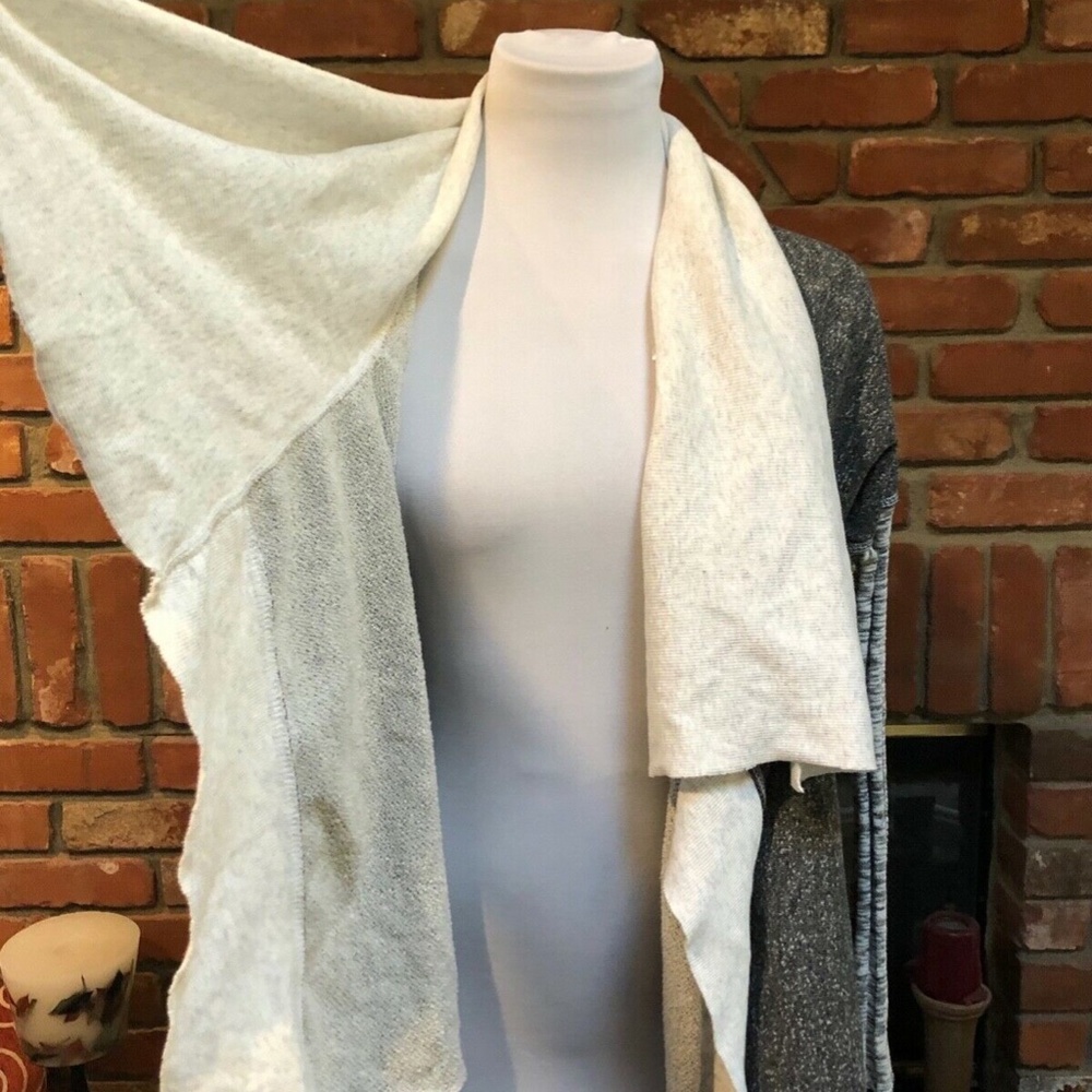 Patchwork Open Jersey Sweatshirt Blazer Jacket - image 8